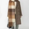 PATTERNED SCARF WITH TASSELS