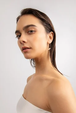 PEARL HOOP EARRING