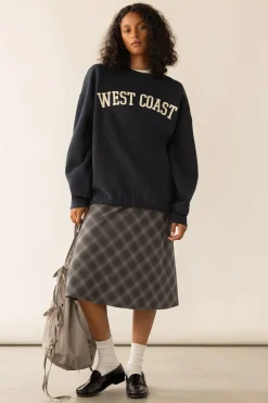 PLAID MIDI SKIRT