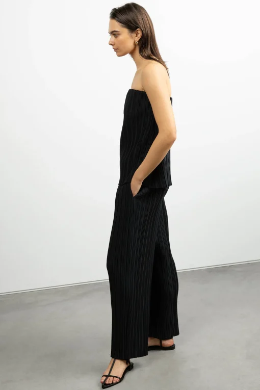 PLEATED ELASTIC WAIST PANT
