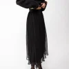 PLEATED LAYER MAXI SKIRT