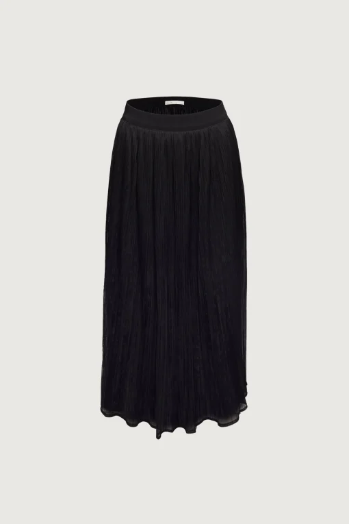 PLEATED LAYER MAXI SKIRT