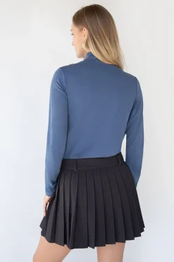 PLEATED SUITING MINI SKIRT