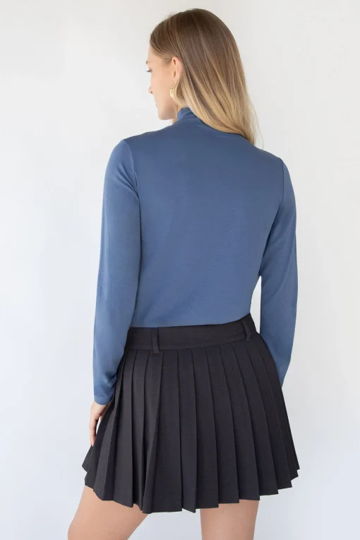 PLEATED SUITING MINI SKIRT