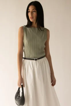 PLEATED TANK TOP