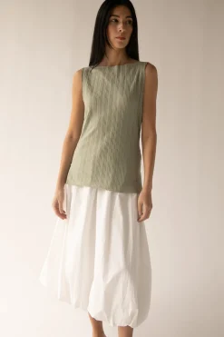 PLEATED TANK TOP
