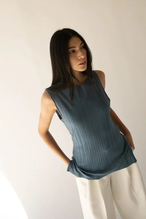 PLEATED TANK TOP