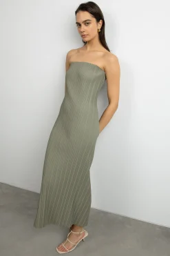 PLEATED TUBE DRESS
