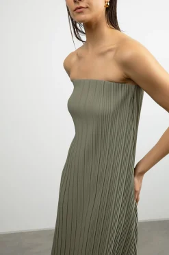 PLEATED TUBE DRESS