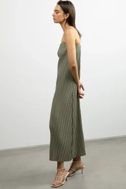 PLEATED TUBE DRESS