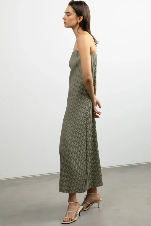 PLEATED TUBE DRESS