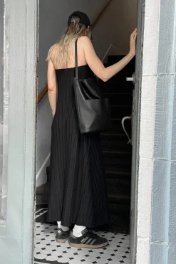 PLEATED TUBE DRESS