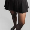 PLEATED TWILL MINI SKORT