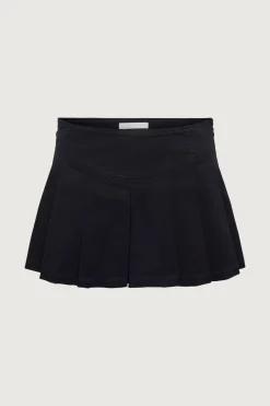 PLEATED TWILL MINI SKORT