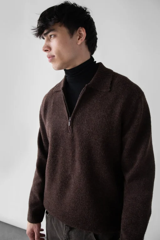 POLO HALF ZIP SWEATER