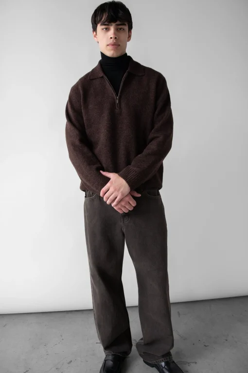 POLO HALF ZIP SWEATER