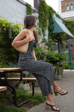 PRINTED SLEEVELESS JUMPSUIT