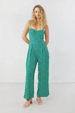 PRINTED SLEEVELESS JUMPSUIT