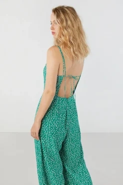 PRINTED SLEEVELESS JUMPSUIT