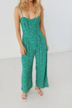 PRINTED SLEEVELESS JUMPSUIT