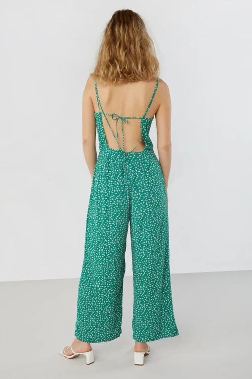 PRINTED SLEEVELESS JUMPSUIT