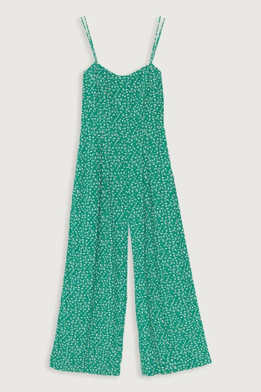 PRINTED SLEEVELESS JUMPSUIT