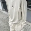 QUARTER ZIP SLEEVE TOP