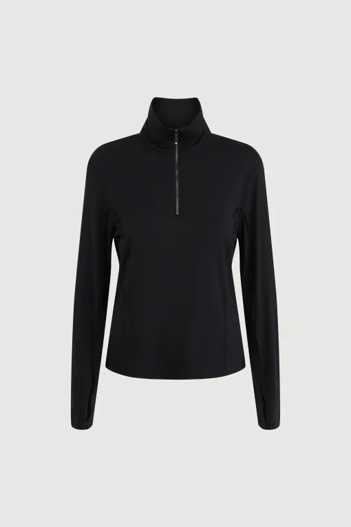 QUARTER ZIP SLEEVE TOP