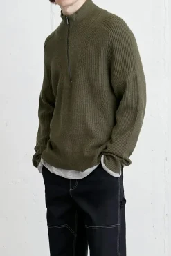 QUARTER ZIP SWEATER