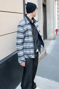 QUILT WOVEN COLLARED JACKET