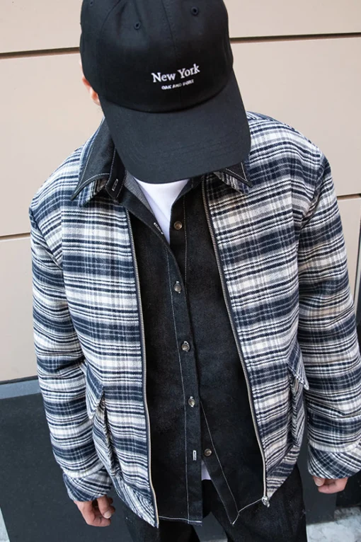 QUILT WOVEN COLLARED JACKET