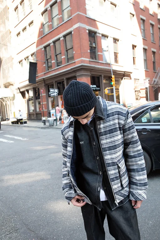 QUILT WOVEN COLLARED JACKET