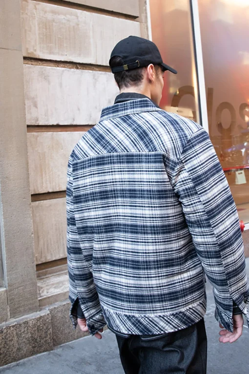 QUILT WOVEN COLLARED JACKET