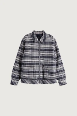QUILT WOVEN COLLARED JACKET