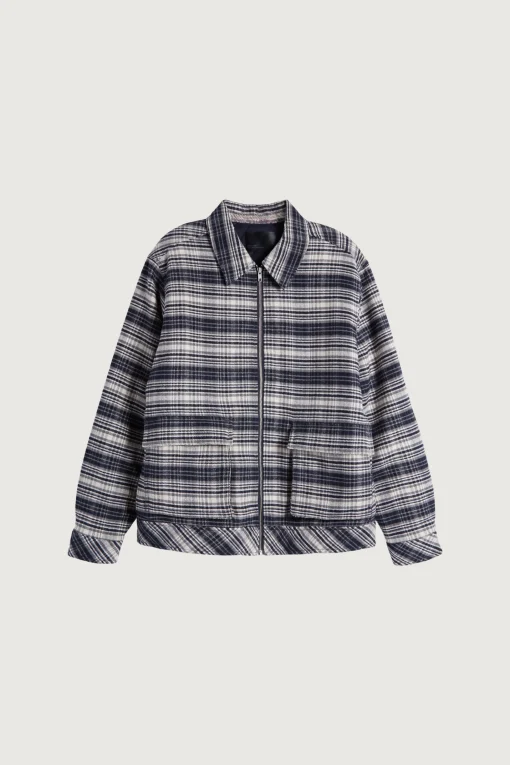 QUILT WOVEN COLLARED JACKET