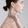 RECTANGULAR HOOP EARRING