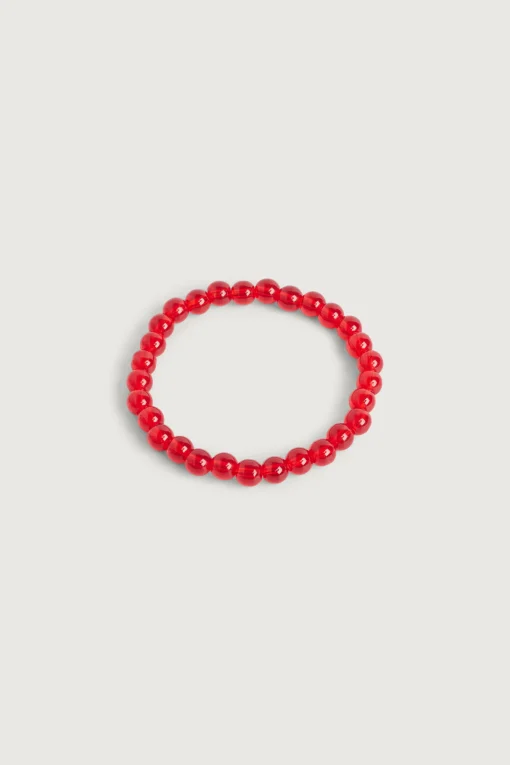 RED BEADED BRACELET