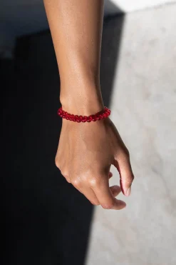 RED BEADED BRACELET