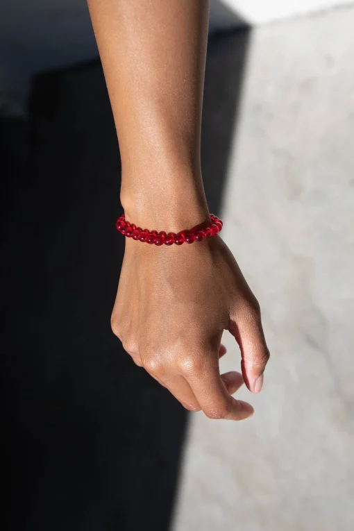 RED BEADED BRACELET