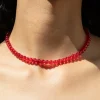 RED BEADED NECKLACE