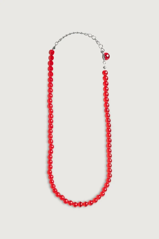 RED BEADED NECKLACE