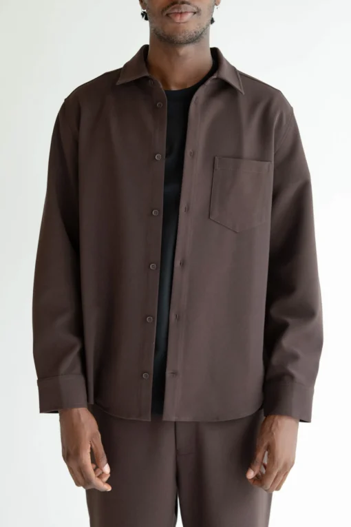RELAXED FIT COLLARED SHIRT
