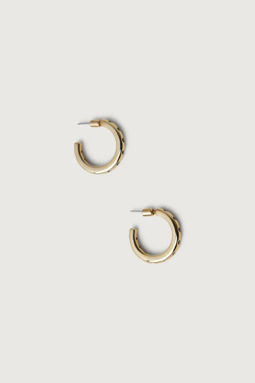 RHINESTONE STUD HOOP