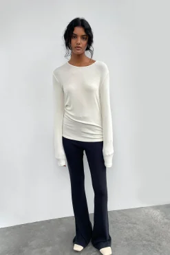 RIBBED CREWNECK LONG SLEEVE