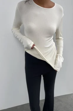 RIBBED CREWNECK LONG SLEEVE