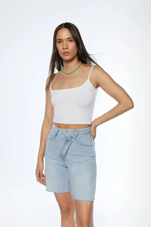 RIBBED CROPPED TANK