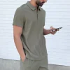 RIBBED ELASTIC WAIST SHORT