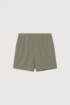 RIBBED ELASTIC WAIST SHORT