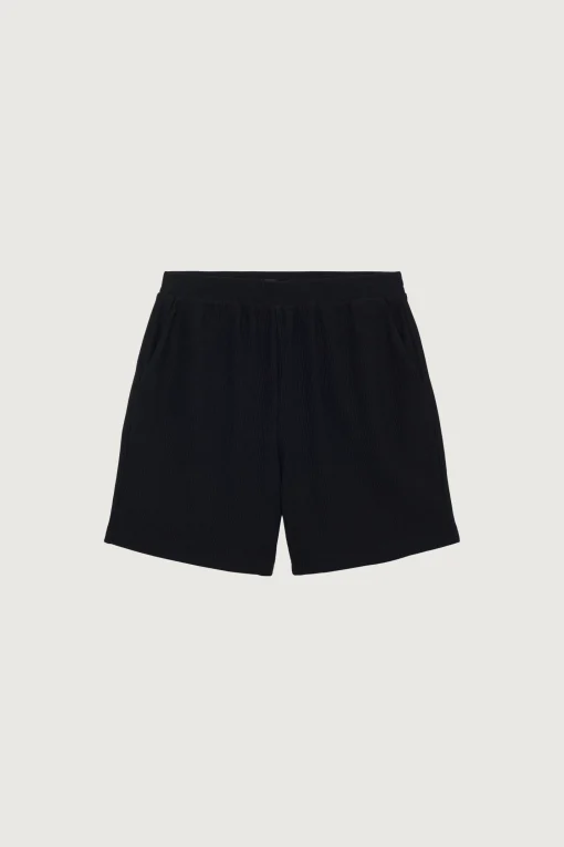 RIBBED ELASTIC WAIST SHORT