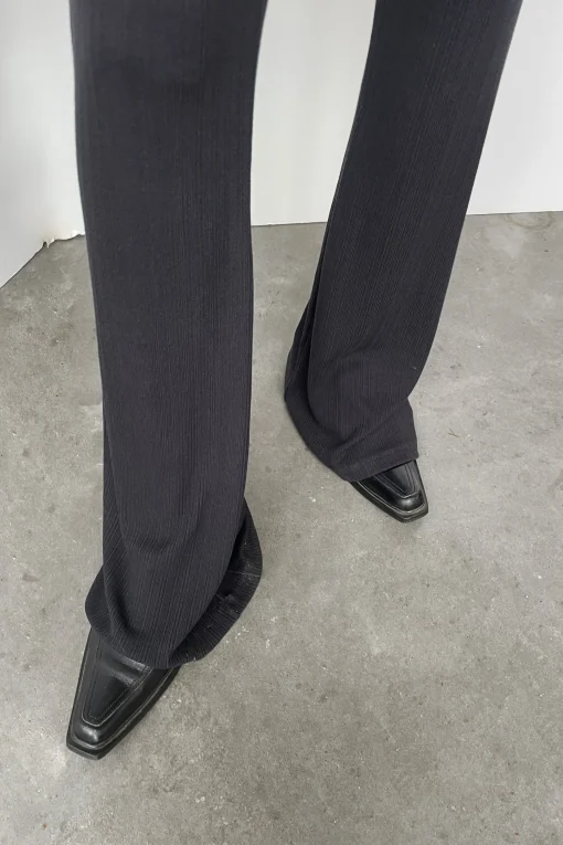 RIBBED FLARED PANT